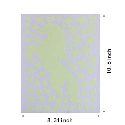 Benbo Wall Decals Glow In The Dark Horse Stars Fairytale Fairy Wall Stickers Diy Kids Girls Bedroom Home Nursery Room Wall Mural Decor #TOP2