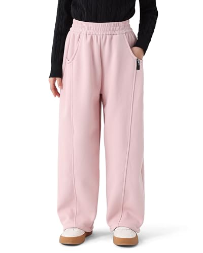 KAKU NANU Baggy Hose Mädchen Jogginghose Teenager Mädchen Hose Weitem Bein Kinder Rosa 146 152