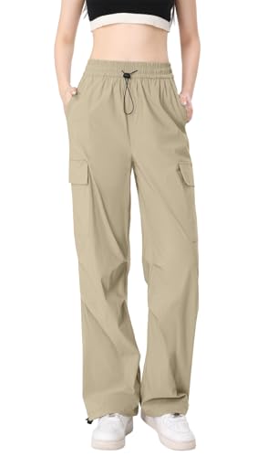Atxnn Cargohose Damen Y2K Weites Bein Wanderhose Schnell Trocknend...