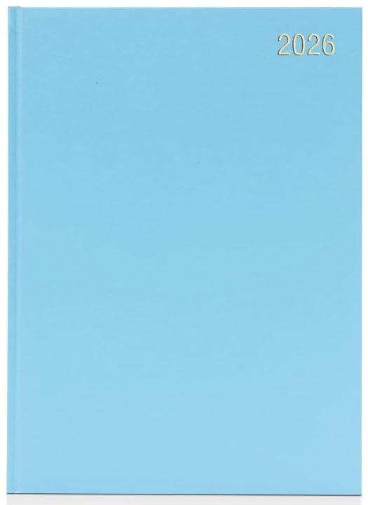 Top Sale 2026 Day Per Page Yearly Diary with Hard Cover and Matching Ribbon Marker - Light Blue - Image 2
