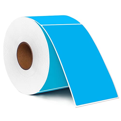Autocollants pour code couleur bleu ciel PARLAIM 12,7 cm rectangulaires permanents par 500 pièces