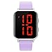 WUTAN Enfants Montres pour Garçons Filles LED Grand Cadran Montre Numérique Montre De Sport pour Enfants Casual Étanche Montres-Bracelet (A508-PURPLE-DE)