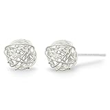 Silver Ball Earrings, Sterling Silver Stud Earrings for Women, Hypoallergenic Handmade Earrings Gift