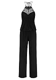 Weich, fließende Viskose Lascana Damen Neckholder-Overall