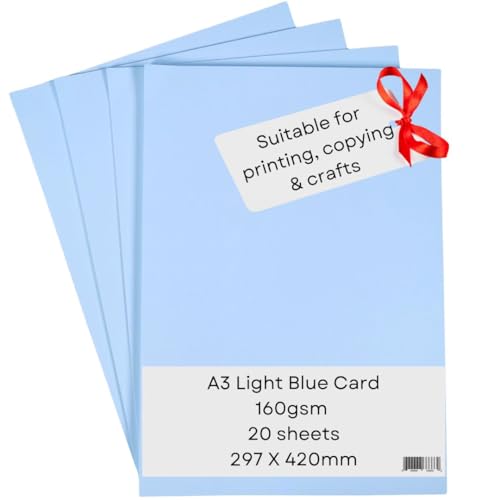 Cartoncino Colorato Blu Pastello A3 - 50 Fogli, 220 G/m², Per Scrapbooking E Hobby - Foto 11