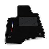 Tapis de Voiture CÔTÉ CONDUCTEUR 1 pièce Compatible avec Fiat Panda Cross (4x4) 2016 2025 | 1 Tapis sur Mesure, Drapeau Français