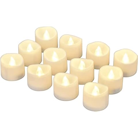 eLander LED Tea Lights Flameless Candle with Timer Cover