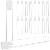 50 Pcs Small Clear Plastic Test Tubes w/Lids - for Kids Science Party, Lab & Storage