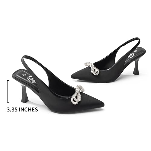 Trary Women's Pumps, Back Heels for Women Closed Toe, Pumps Shoes Women, Kitten Heels for Women, Womens Pumps 3 Inch Heel, Low Heel Womens Heels, Womens Dress Shoes, Short Stiletto Heels, Work Heels2