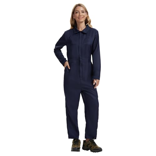 Myersmas Womens Lightweight Coverall Adult Halloween Cosplay Jumpsuit Coveralls (Dark Navy Small)