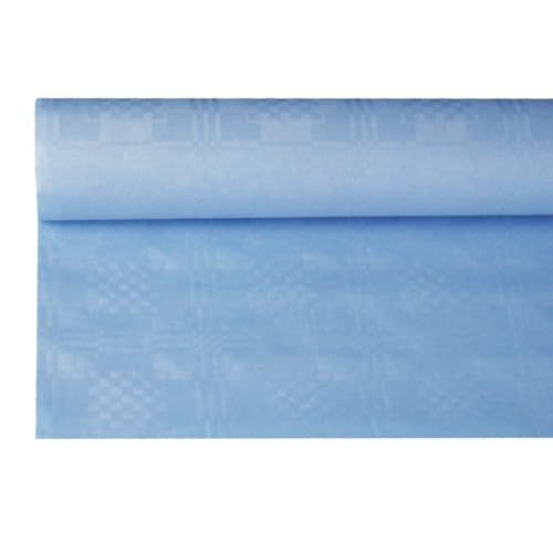 PAPSTAR 18588 Papiertischtuch mit Damastprägung 8 m x 1,2 m, hellblau