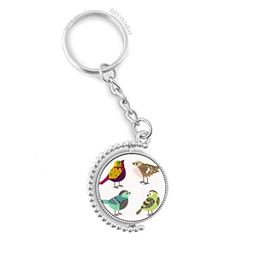 Porte-clés rotatif oiseaux multicolores pour ne plus jamais chercher son trousseau