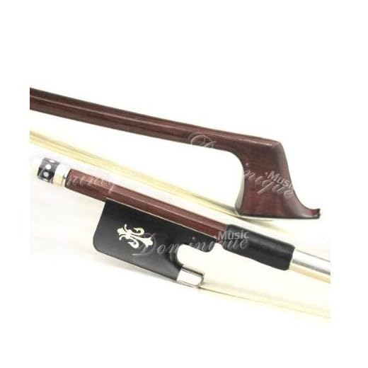 D Z Strad Model 205 Cello Bow Top Brazil Wood with Ebony Frog with inlayed fleur-de-lis 3/4 Size