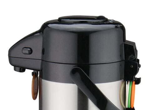 74 Oz Airpot Thermal Coffee Carafe Insulated Stainless Steel Hot Tea Dispenser with Pump Button - Thermal Beverage Dispenser - Glass Lined Thermos Carafe Keeps Coffee Hot, Tea for 12 Hours (1 PACK)