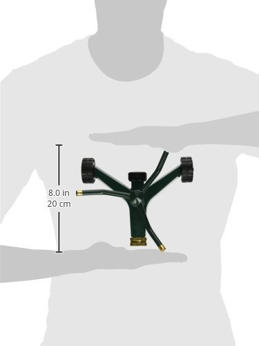 Orbit 58257N Metal 3-Arm Sprinkler with Wheeled Base,Green, (Pack of 1) - Image 3