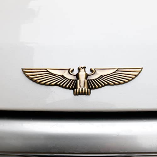 Image of Eagle Auto Emblem, Eagle Wings Metal Sticker, Flying Eagle Zinc Alloy Decal Badge for Car, Truck, Motorcycle (Bronze)