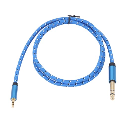 Cable estéreo 3.5mm a 6.35mm de 2.01 m azul miniatura 1