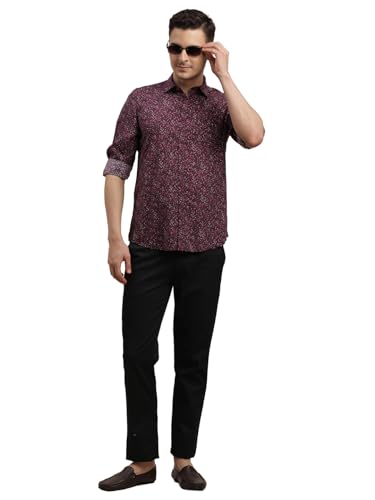 Chemise en coton modal premium marron châtaignier coupe ajustée Turtle - 6