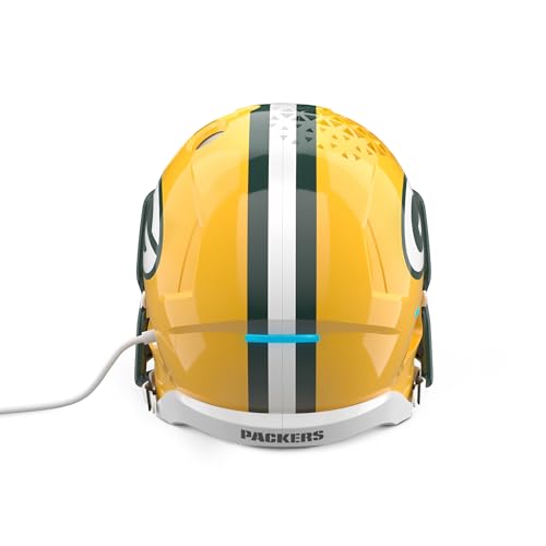 Image of NFL Echo Dot Bundle: Includes Echo Dot | Glacier White and Limited-Edition NFL Helmet Stand | Green Bay Packers