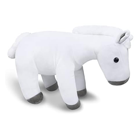 Giant Horse Plush 23in, Stuffed Horses for Kids, Plush Pony Pillow, Super Soft Plush Pillow, Plush Horse Animal Cuddly Hugging Pillow, Horse Plush Pillow Horse Toy Birthday Gifts for Boys and Girls Cover