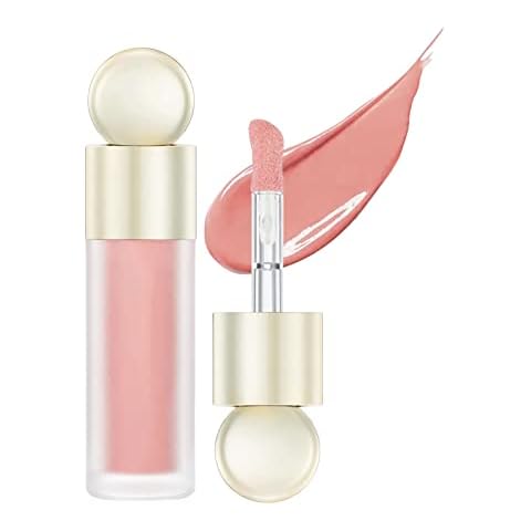 Hocossy Soft Cream Blush Makeup Liquid Blush for Cheeks Dewy Finish Long-Wearing Natural-Looking Makeup Beauty (#1 peach pink) Cover