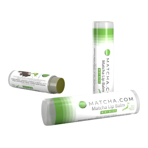 Matcha Kari Matcha Sticks + Lip Balm Bundle - 24 Pack Matcha Powder Singles Packets And 3 Pack Matcha Mint Bliss Flavor Lip Balm #TOP2