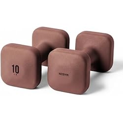 WeGym SafeGrip Square Dumbbells with Anti Slip Handles, Aesthetic Free Weights for Home Workouts, Stable Design Prevents Rolling during Floor Exercises
