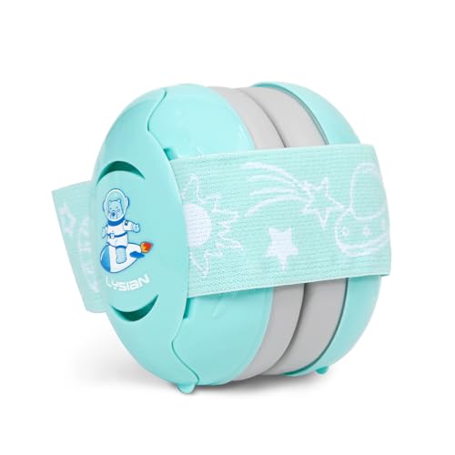 Image of LYSIAN Aqua Baby Ear Muffs Noise Cancelling Headphone for Infants with Elastic Headband, Hearing Protection Kid Earmuffs for Sleep, Parade, Festival, Games,Travel, Fireworks