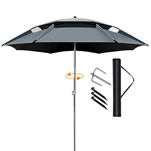 Parasols Umbrellas a prueba de agua para un paraguero para pescar, acampar, barbacoa, playa, jardín al aire libre, protección de sombra solar de 360 ​​°, refugio de sol, copa de paraguas al aire