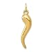 Jewel Tie 14K Yellow Gold Italian Horn Charm - (0.98 in x 0.2 in)