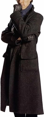 Sherlock Holmes Benedict Cumberbatch Black Consulting Detective Jacket Wool Coat2