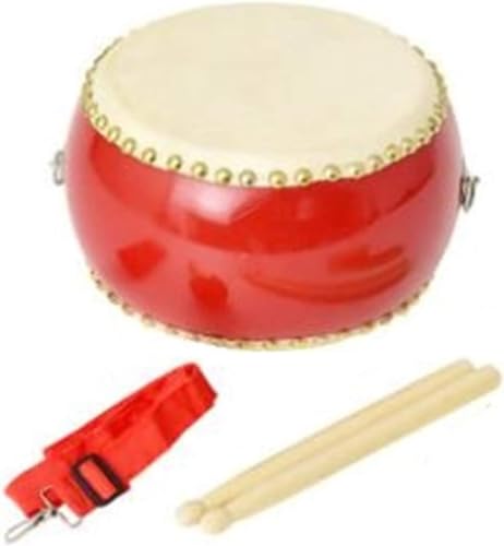 Fiegcit 小太鼓 バチ ストラップ セット カラオケ 宴会 応援 パーティー イベント 太鼓 練習 グッズ (8インチ)