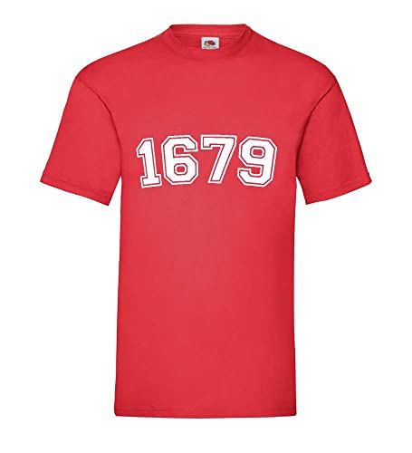 T-shirt rouge pour homme en taille XXXL - Modèle 1679 classique