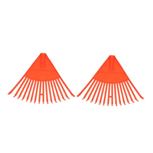 ibasenice 2piezas Rastrillo De Jardín Plástico para Césped Herramienta De Jardinería Manual para Limpieza De Patios Diseño y Ligero Superficie Amplia Resistente y Fácil De Usar