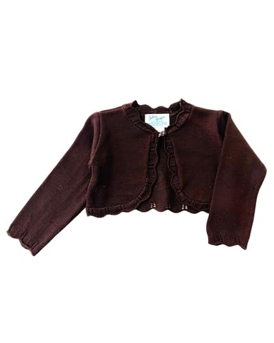 Julius Berger Baby Girl Classic Bolero Shrug Sweater – Crafted with Stunning Detail and Care, Made in USA