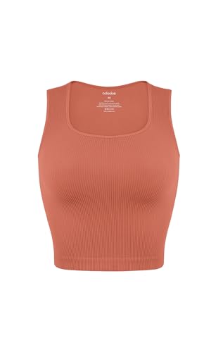 ODODOS-Seamless-Square-Neck-Tank-for-Women-Ribbed-Soft-Sleeveless-Longline-Crop-Tops