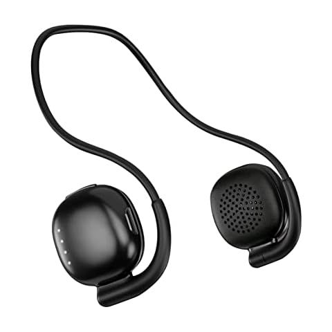 CHUYI Over Ear Wireless Bluetooth Headphones Behind The Head, Foldable Wireless Stereo Wrap Around Head Headset On-Ear Earphones for Workout, Office, Walking, 23Hrs Music Time (Black) Cover