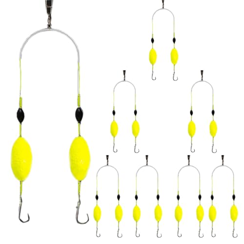 8pcs Reverse Bottom Rigs Using with Pop Up Boilies Bait, Grass Crucian...