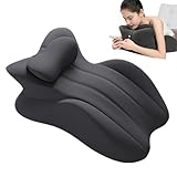 Wedge Pillow for Couples Intimacy – Memory Foam Sex Cushion for Adult Play, Low-Profile Bed Ramp Pillow for Support and Comfort, Waterproof Cover (Dark Gray)