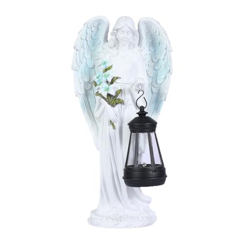 Statue d'ange résistante aux intempéries et décoration de Noël solaire