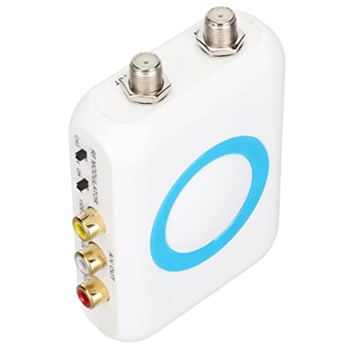 Gettimore Modulador HD para PAL NTSC, convertidor RF 1080P con entrada HDMI y salida AV/RF, diseño compacto para uso doméstico multimedia TV