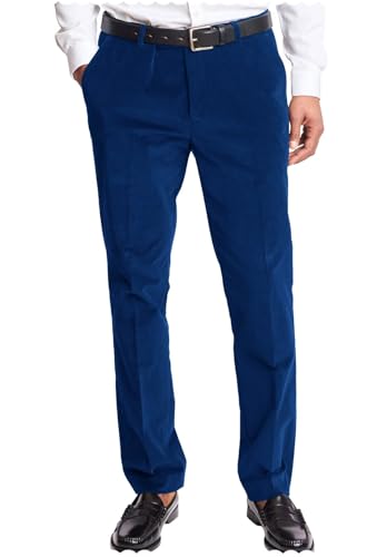 Men's Classic Fit Velvet Dress Pants for Wedding Dinner