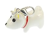 Dog White linda como Charm por ejemplo, . Pulseras o cremalleras Miniblings - la marca de culto para la joyería en miniatura y el diseño de productos amorosamente a mano - Hecho en Berlín Para muchos artículos se encuentran sistemas de la joyería en la tienda ( por ejemplo, cadenas coincidentes / pendientes / llavero / pinzas de pelo / los encantos) se detalla a continuación!