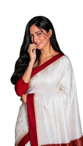 Women's Glory Banarasi Satin Silk Saree Blouse Piece Included