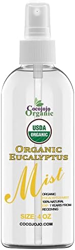 Organic Eucalyptus Mist For Skincare - Hydrating Mist - Face Mist Spray - Moisturize Sensitive and Dry Skin - Pillow Mist for Relaxation - Soothing & Relaxing -100 Pure Eucalyptus Essential Oil & Glycerin Spray and Body Mist - Packaging May Vary. (4 oz)