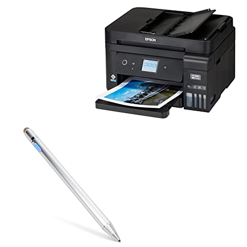 BoxWave Stylus Pen Compatible with Epson EcoTank ET-4850 - AccuPoint Active Stylus, Electronic Stylus with Ultra Fine Tip for Epson EcoTank ET-4850 - Metallic Silver