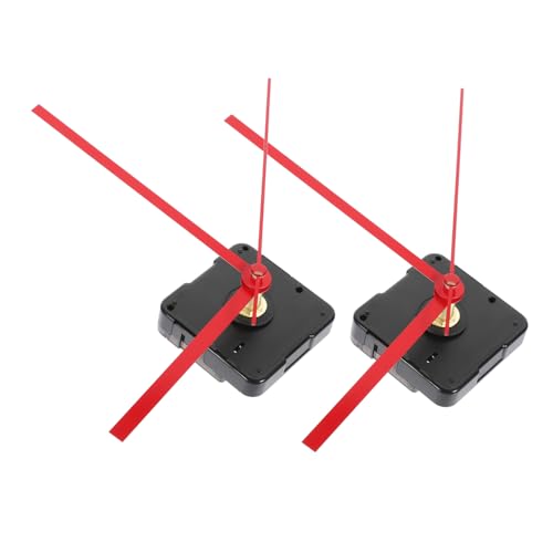 SOPOTUTU 2 piezas Mecanismo Reloj Silencioso Multifuncional Movimiento Cuarzo con Alargada Fácil Instalación para Reparación y Bricolaje de Relojes de Pared