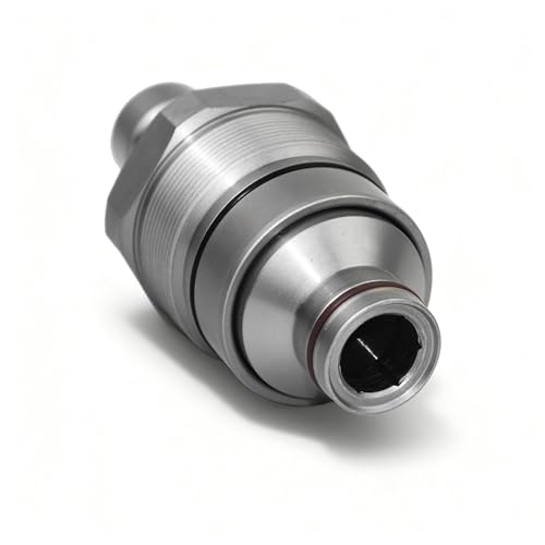 Image of 7246799 AT406474 Female Flat Face Hydraulic Coupler (48mm) | 4BD4FH Manifold Block (48mm) Skid Steer Loader (MALE) Electroplated Zinc Nickel Version