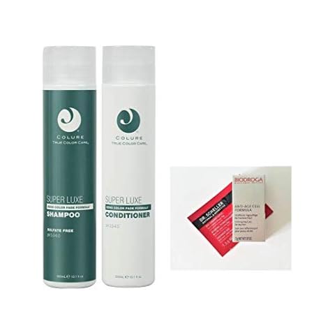 Colure True Color Care SUPER LUXE Shampoo & Conditioner DUO 10.1 oz each + 2 Free Samples. Products are Vegan, Cruelty Free, Organic. FREE of Sulfates, Parabens, Dyes, Petrolatum, Wheat & Soy. Cover