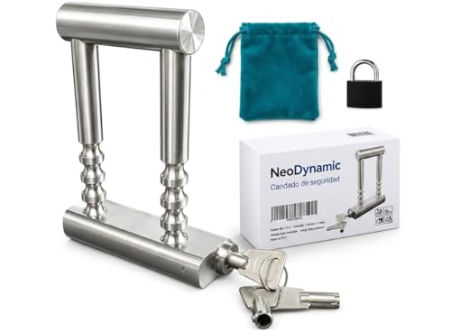 NeoDynamic | Candado rejas ballesta | Candado puerta exterior 5 posiciones | De regalo un candado...